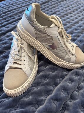 Voile Blanche LIPARI White and Silver Women's Sneakers Size 39